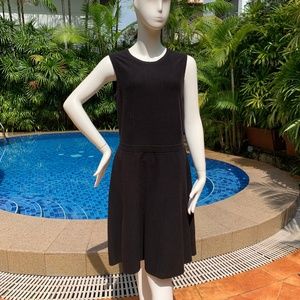 Ann Taylor Black Sleeveless Sweater Dress Size Medium Fall Winter Office Chic